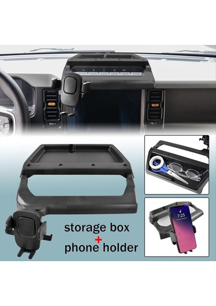 Ford Bronco 2021-2023 Için Gösterge Tablosu Telefon Tutucu Ayarlanabilir Orta Konsol Döşeme Depolama Tepsisi Cep Telefon Montajı (Yurt Dışından) modelleri