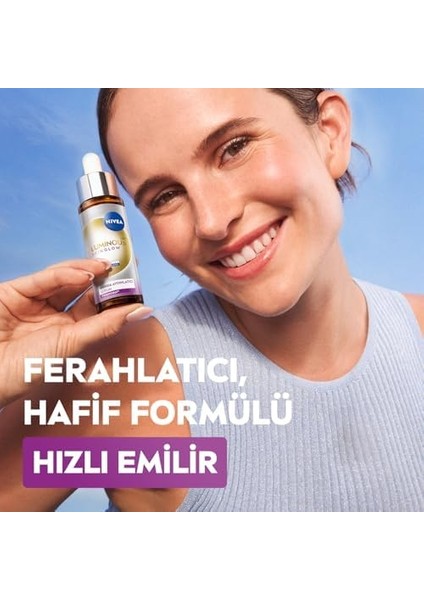 Nivea LUMINOUS630 Skin Glow Anında Aydınlatıcı Cilt Bakım Serumu 30ML ve Q10 Kırışıklık Karşıtı Serum 30ML modelleri