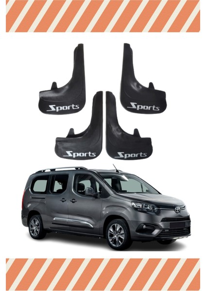 Toyota Proace City Sports Yazılı 4'lü Tozluk Çamurluk Paçalık