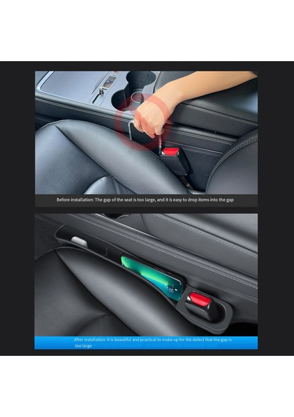 Tesla Için Araç Depolama Kutusu Model Y Model3 Koltuk Yuvası Depolama Kutusu Sızdıran Drop Koşul Anayacı Telefon Kartı Tutucu Araç Iç Mekan (Yurt Dışından) fırsatları