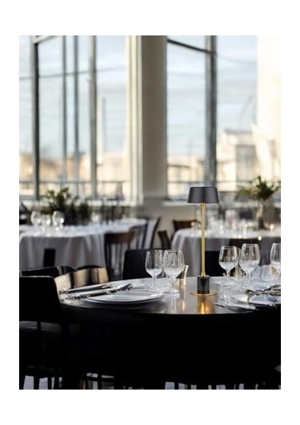 LED Meragold Masa Lambası, 3000K Günışığı, Şarj Edilebilir, Taşınabilir, 3 Kademe Dokunmatik Parlaklık Ayarı, Gövde, Mermer Görünüm, Restoran, Yemek Masası, Yatak Başı ve Çalışma Masası Için modelleri