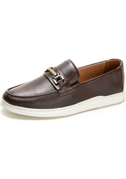 191074 Kahverengi Erkek Loafer Günlük Deri Ayakkabı indirimleri