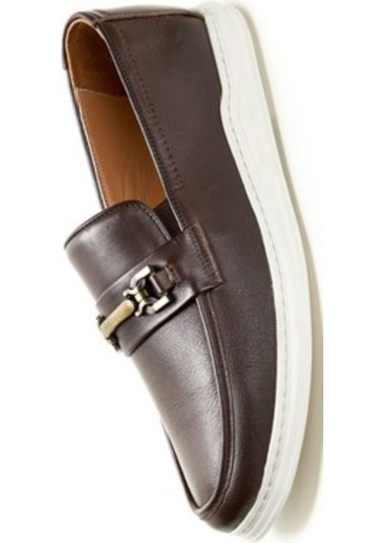 191074 Kahverengi Erkek Loafer Günlük Deri Ayakkabı