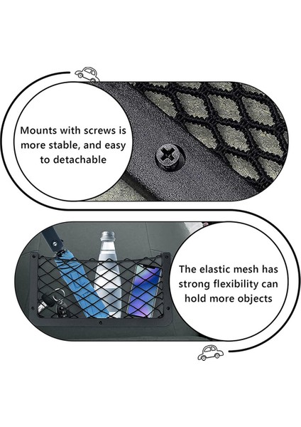 Araba Depolama Net Çanta Tekne Meyh Net Tutucu Araç Cep Organizatörü Net Araba Koltuğu Örgü Çerçeveli Net Cep 14 x 7 Inç 2 Paket (Yurt Dışından) indirimleri
