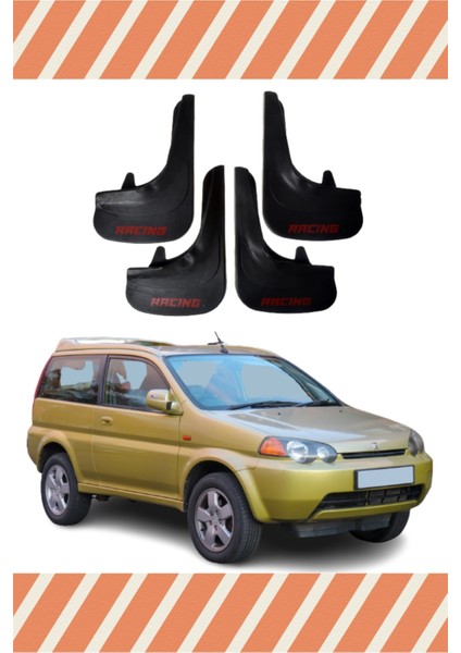 Honda Hrv 1998-2006 Racing Yazılı 4'lü Tozluk Çamurluk Paçalık