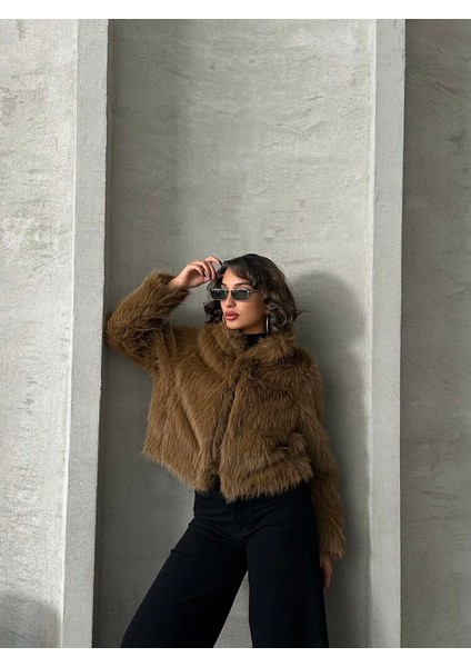 kürk kahve kaban kadın fırsatları