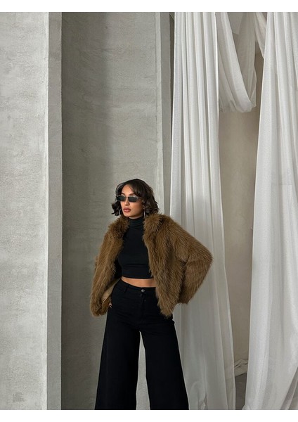 kürk kahve kaban kadın indirimleri