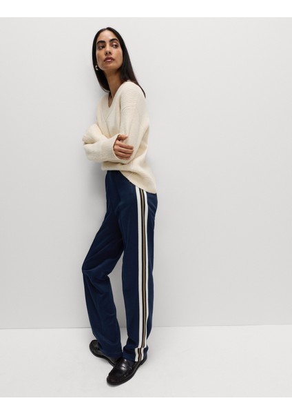 Pamuk Karışımlı Retro Yan Şeritli Jogger Pantolon modelleri