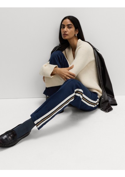 Pamuk Karışımlı Retro Yan Şeritli Jogger Pantolon indirimleri