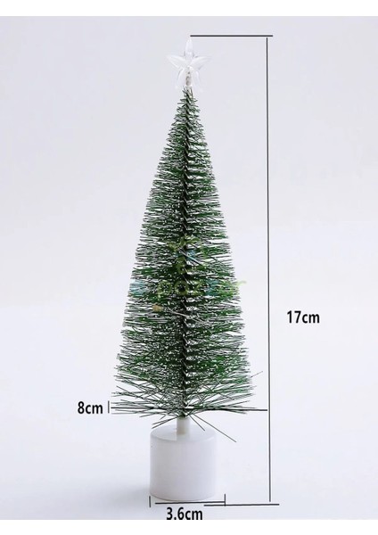 Yılbaşı Noel Yeni Yıl Çam Ağacı Masa Üstü 17CM LED Işıklı Kar Efektli Ağaç modelleri