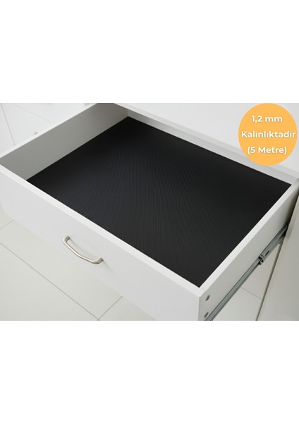 48 cm x 5 Metre Siyah Kabartma Nokta Desenli Çekmece İçi Kaydırmaz Halı , Raf örtüsü fiyatları