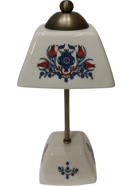 Abajur-Masa ve Gece Lambası-Dekoratif-Şeffaf Porselen-El Yapımı-Porselen Şapkalı-Krem Gövde modelleri