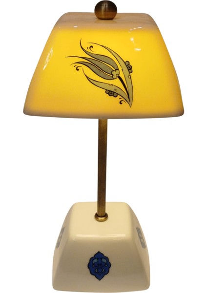 Abajur-Masa ve Gece Lambası-Dekoratif-Şeffaf Porselen-El Yapımı-Porselen Şapkalı-Krem Gövde fırsatları