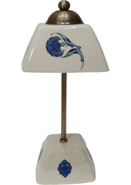 Abajur-Masa ve Gece Lambası-Dekoratif-Şeffaf Porselen-El Yapımı-Porselen Şapkalı-Krem Gövde fiyatları