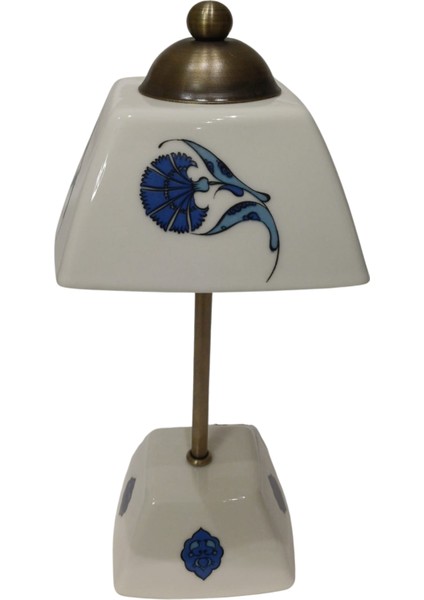 Abajur-Masa ve Gece Lambası-Dekoratif-Şeffaf Porselen-El Yapımı-Porselen Şapkalı-Krem Gövde modelleri