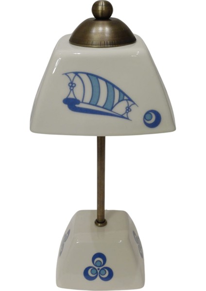 Abajur-Masa ve Gece Lambası-Dekoratif-Şeffaf Porselen-El Yapımı-Porselen Şapkalı-Krem Gövde modelleri