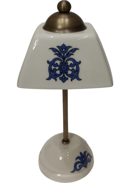 Abajur-Masa ve Gece Lambası-Dekoratif-Şeffaf Porselen-El Yapımı-Porselen Şapkalı-Krem Gövde fiyatları