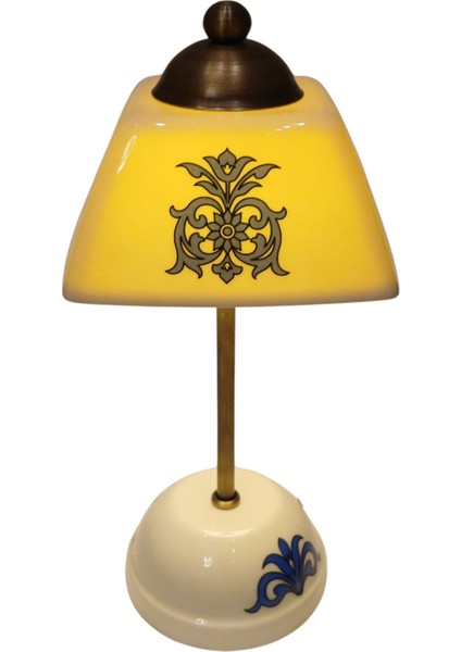 Abajur-Masa ve Gece Lambası-Dekoratif-Şeffaf Porselen-El Yapımı-Porselen Şapkalı-Krem Gövde modelleri