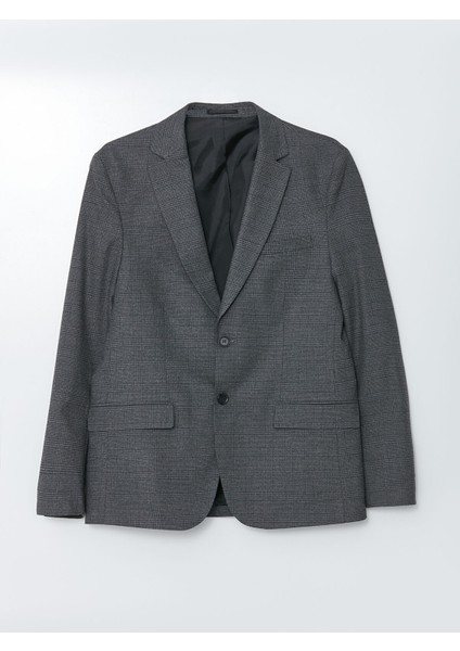 Yeni Sezon Dar Kalıp Ekose Erkek Blazer Ceket