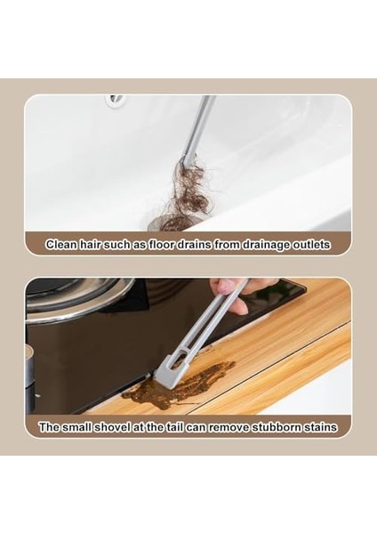 Çok Işlevli 360 Derece Dönebilen, Dar Alan Temizleme Fırçası, Sert Kıl, Ev Mutfak Tezgah Ocak Üstü Musluk Için Küçük Köşe Temizleme (Beyaz) modelleri