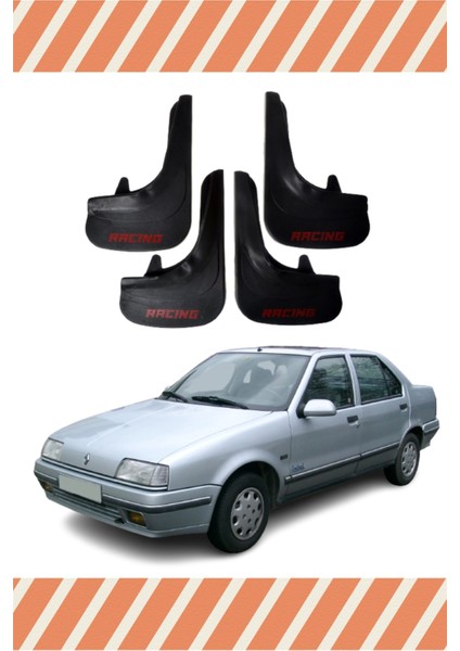 Renault R 19 Racing Yazılı 4'lü Tozluk Çamurluk Paçalık