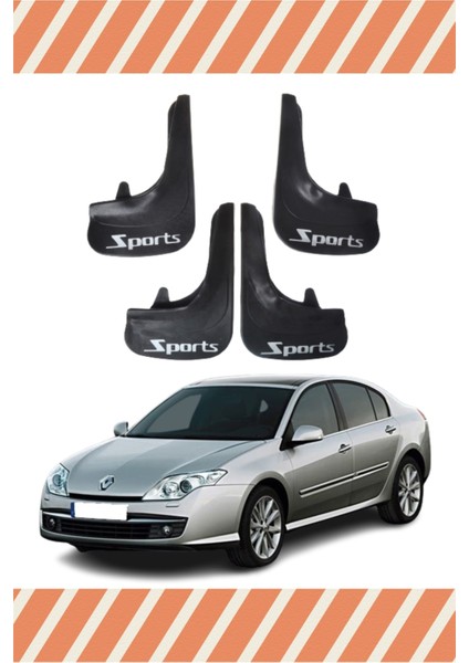 Renault Laguna 3 Sports Yazılı 4'lü Tozluk Çamurluk Paçalık