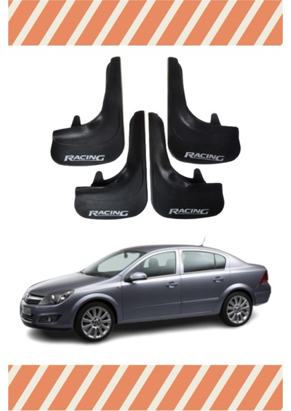 Opel Astra H Sd 2008-2017 Racing Yazılı 4'lü Tozluk Çamurluk Paçalık