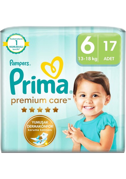 Prima Bebek Bezi Premium Care 6 Numara 17 Adet fiyatları