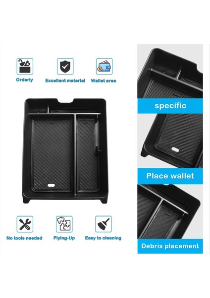 Honda Pilot 2023 2024 Aksesuarları Için Merkez Konsol Organizatörü Konsol Tepsisi Kolçak Konteyner Saklama Kutusu Siyah (Yurt Dışından) indirimleri