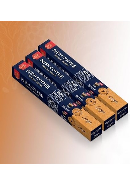 Nish Kahve Kapsül Kahve 6 Lungo 3&apos;lü Set Nespresso Uyumlu 30 Adet modelleri