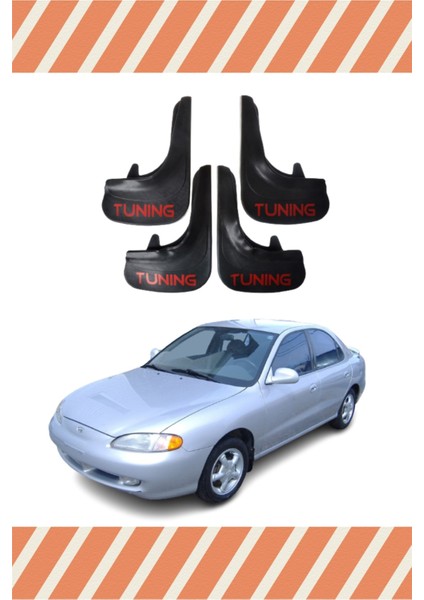 Hyundai Elentra 1996-2001 Tunıng Yazılı 4'lü Tozluk Çamurluk Paçalık
