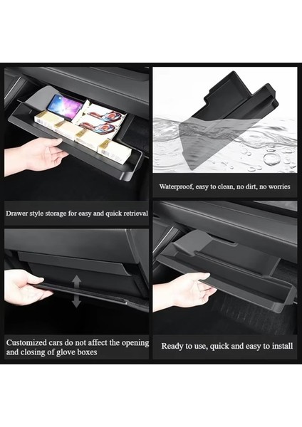 Tesla Için Torpiye Kutusu Depolama Tepsisi Model Y Juniper 2025 Eldiven Kutusu Organizatör Depolama Kutusu Iç Aksesuarlar (Yurt Dışından) modelleri