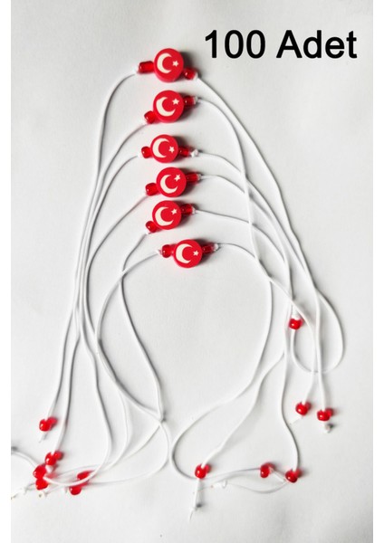 100 Adet Ay Yıldız Boncuklu İp Bileklik-Öğrenci-Öğretmen-29 Ekim-Karne Hediyesi-23 Nisan- 2 fiyatları