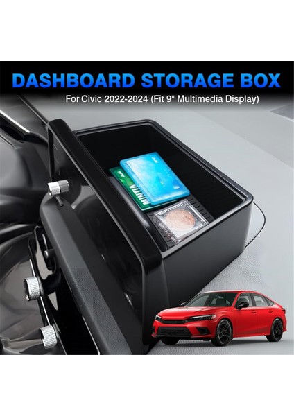 Honda Civic 2022-2024 Gösterge Paneli Depolama Kutusu Tepsisi Aksesuarları (9 Inç Dokunmatik Ekrana Uygun) Için Merkez Konsol Dash Organizer (Yurt Dışından) fırsatları
