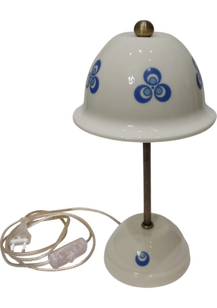 Abajur-Masa ve Gece Lambası-Dekoratif-Şeffaf Porselen-El Yapımı-Porselen Şapkalı-Krem Gövde fiyatları