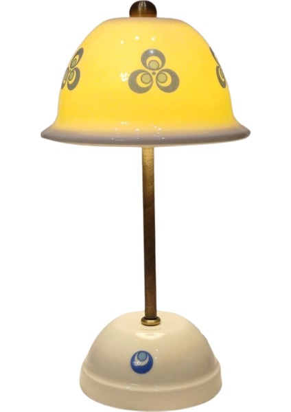 Abajur-Masa ve Gece Lambası-Dekoratif-Şeffaf Porselen-El Yapımı-Porselen Şapkalı-Krem Gövde fırsatları