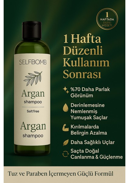Paraben ve Sülfat Içermeyen Argan Yağlı Bakım Şampuan 400 ml indirimleri