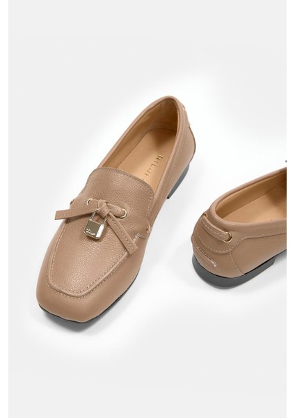 Mata Nude Hakiki Deri Kadın Loafer