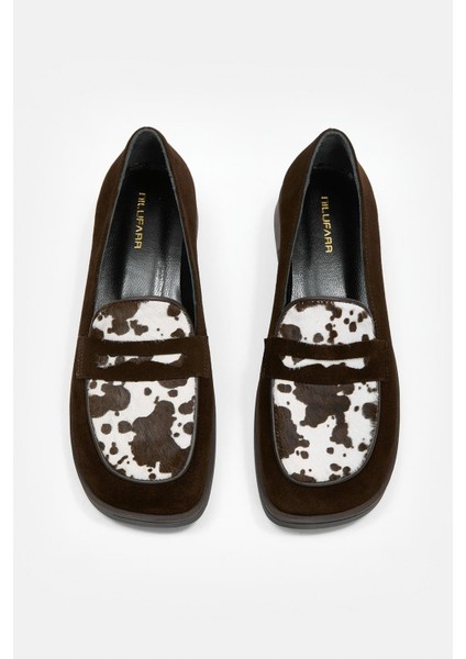 Milka Acı Kahve Süet Hakiki Deri Kadın Loafer