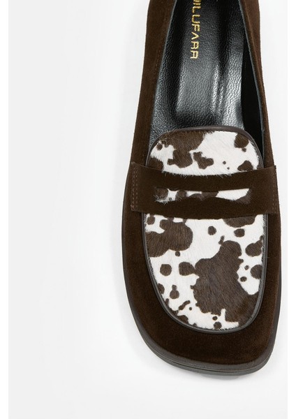 Milka Acı Kahve Süet Hakiki Deri Kadın Loafer modelleri