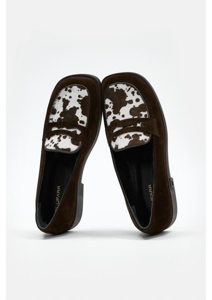 Milka Acı Kahve Süet Hakiki Deri Kadın Loafer