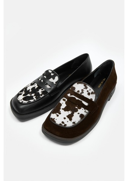 Milka Acı Kahve Süet Hakiki Deri Kadın Loafer