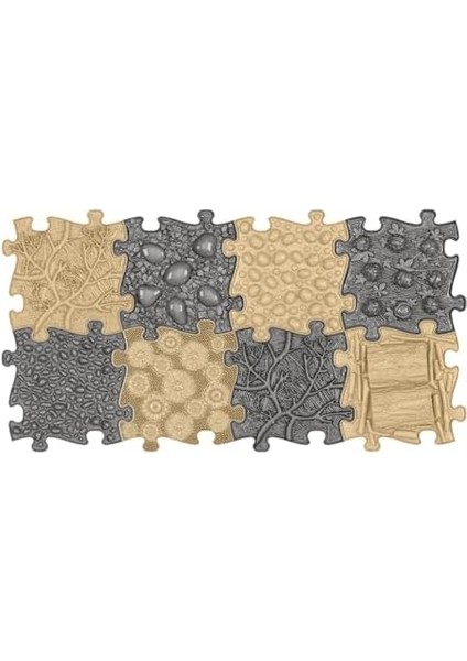Muffik Natural Set - Muffik Doğal Set - 8 Parça Ortopedik Duyu Matı - Çocuk ve Yetişkinler Için Terapötik Gelişim ve Sağlık Seti modelleri
