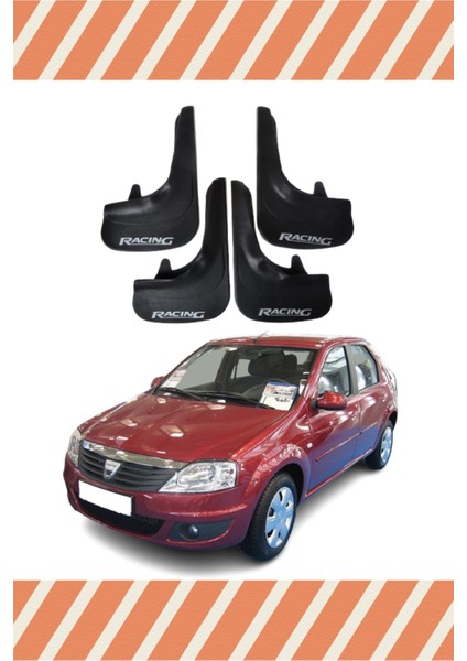Dacia Logan 2004-2012 Racing Yazılı 4'lü Tozluk Çamurluk Paçalık