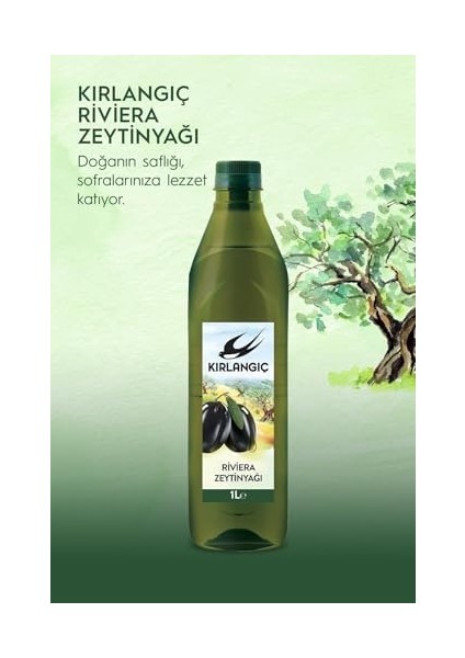 Kırlangıç Riviera 1 Lt Zeytinyağı