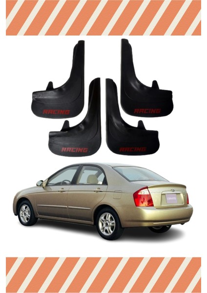 Kia Cereato 2004-2009 Racing Yazılı 4'lü Tozluk Çamurluk Paçalık