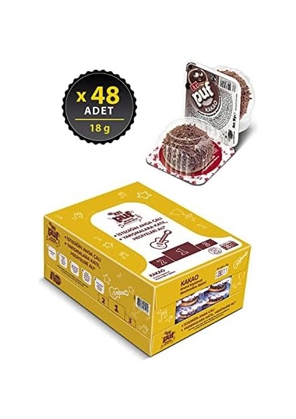 Eti Puf Kakaolu Bisküvi 18 G x 48 Adet modelleri