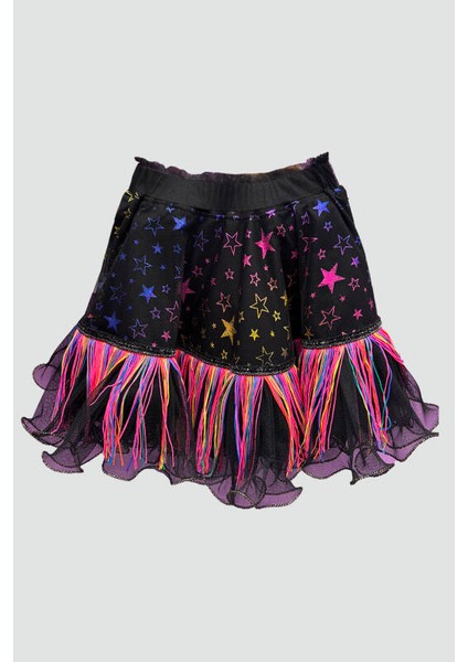 Kız Çocuk Siyah Yıldızlı Püsküllü Etek fiyatları