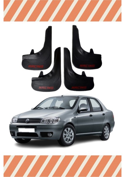 Fiat Albea Sd Tüm Kasalar Racing Yazılı 4'lü Tozluk Çamurluk Paçalık