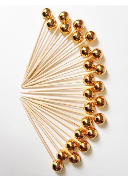 136 Parça Gold Küçük Top İnci Boncuklu Sofra Seti Uzun Kürdan Kısa Kürdan Peçete Halkası-İnci 8 mm fiyatları